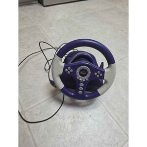 Naki Racing Wheel for PS1 PS2 Purple Blue